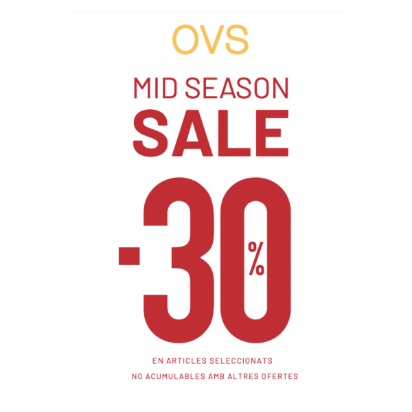 Arriba la Mid Season Sale de OVS!